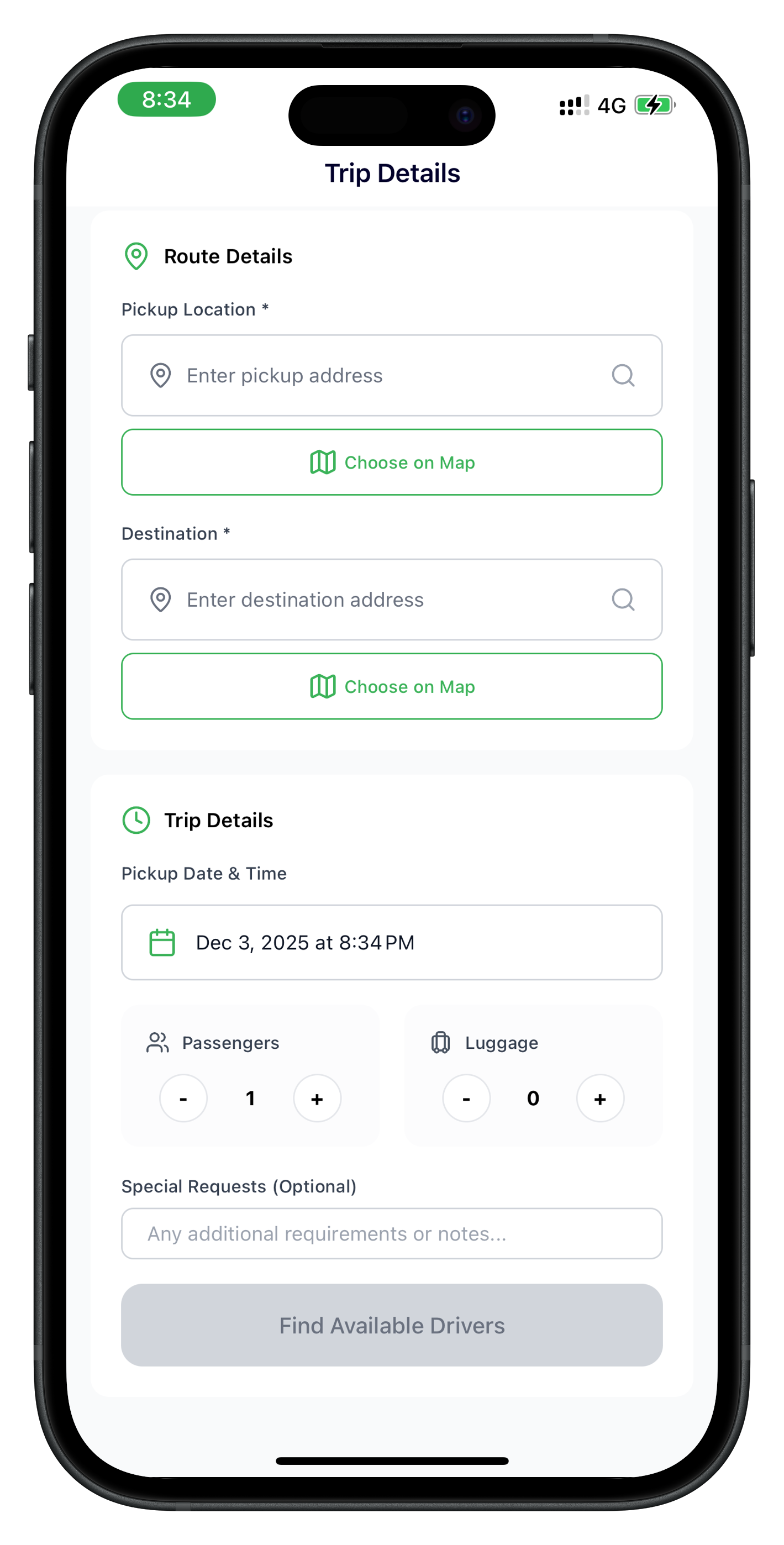 Lgrima Client App Booking