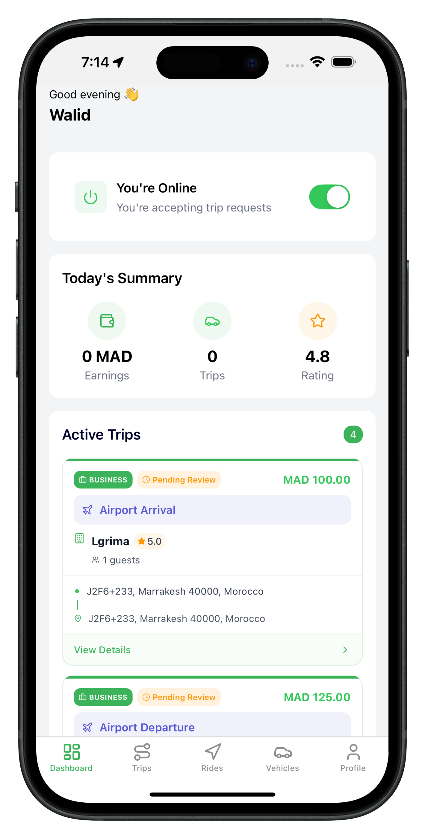 Lgrima Partner App Dashboard